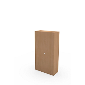 Schäfer Shop Genius Armoires à portes battantes TETRIS WALL, 5 hauteurs de classeur, charnière de porte côté droit, l. 1000 x P 440 x H 1880 mm, coloris hêtre