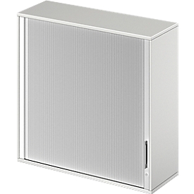 Schäfer Shop Genius Aufsatz-Querrolladenschrank TETRIS WOOD, 3 OH, B 1200 x T 421 x H 1110 mm, lichtgrau