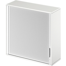 Schäfer Shop Genius Aufsatz-Querrolladenschrank TETRIS WOOD, 3 OH, B 1200 x T 421 x H 1110 mm, weiß
