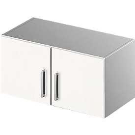 Schäfer Shop Genius Aufsatzschrank TETRIS SOLID, Stahlkorpus, 1 OH, B 800  mm, weiß/weißalu