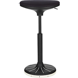 Schäfer Shop Genius ayuda para estar de pie/sentado SSI PROLINE P 3-D, ergonómico, suela patentada, regulable en altura, ancho 380 x fondo 320 x alto 570-790 mm, negro/negro-blanco