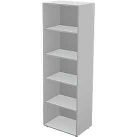 Schäfer Shop Genius Bookcase TETRIS WALL, 5 HC, W 600 x D 420 x H 1880 mm, light grey