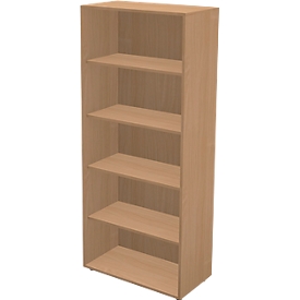 Schäfer Shop Genius BookcaseTETRIS WALL, 5 HC, ancho 800 x fondo 420 x alto 1880 mm, decoración de haya
