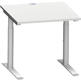 Schäfer Shop Genius Bureau MODENA FLEX, 800 x 800 mm, gris clair