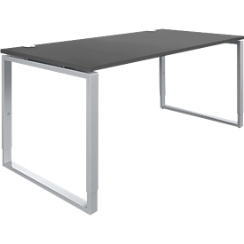 Schäfer Shop Genius bureau Modena Flex, in hoogte verstelbaar, rechthoekige vorm, beugelvoet, breedte 1600 mm, grafiet