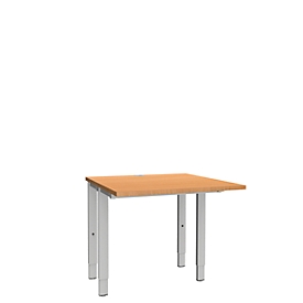 Schäfer Shop  Genius Bureautafel MODENA FLEX, 4-poot rechthoekige buis, tweezijdig, B 800 mm, beuken 