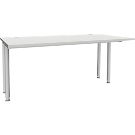 Schäfer Shop  Genius Bureautafel MODENA FLEX, breedte 1600 mm, aan beide zijden ingekort, lichtgrijs 