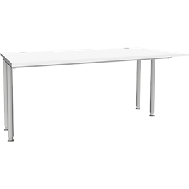Schäfer Shop  Genius Bureautafel MODENA FLEX, breedte 1600 mm, aan beide zijden ingekort, wit 