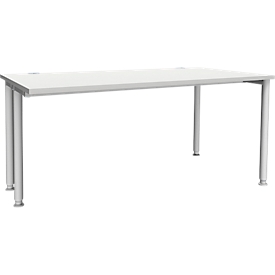 Schäfer Shop  Genius Bureautafel MODENA FLEX, breedte 1600 mm, aan een zijde ingekort, lichtgrijs 
