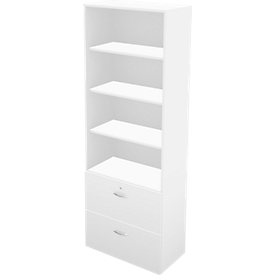 Schäfer Shop Genius Combi-hangmappenkast - open rek TETRIS WALL, B 800 x D 440 x H 2250 mm wit