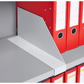 Schäfer Shop Genius Crosswise divider TETRIS SOLID, for hinged door wardrobe shelves, white aluminium