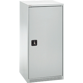 Schäfer Shop Genius double door cabinet FS, steel, with ventilation holes, W 545 x D 520 x H 1105 mm, 3 OH, light grey/light grey, up to 150 kg