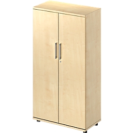 Schäfer Shop Genius double door cabinet TETRIS WOOD, 4 OH, height incl. glides, W 800 mm, maple decor