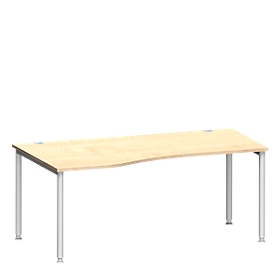 Schäfer Shop Genius Escritorio de forma libre MODENA FLEX, extensión izquierda An 1800 mm, arce 