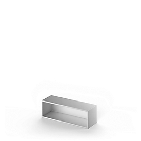 Schäfer Shop Genius estante superior TETRIS SOLID, carcasa de acero, 1 OH, W 1200 mm, aluminio blanco