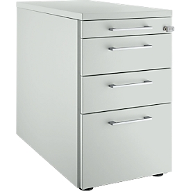 Schäfer Shop Genius Fixed file 1336, with square handle, W 435 x H 717 mm, light grey/light grey/light grey/light grey