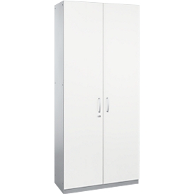 Schäfer Shop Genius Flügeltürenschrank TETRIS SOLID, Stahlkorpus, 6 OH, B 1000 mm, abschließbar, weiß/weißalu