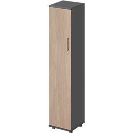 Schäfer Shop Genius Flügeltürenschrank TETRIS WOOD, 5 OH, B 400 x T 421 x H 1910 mm, Höhe inkl. Gleiter, Tür links