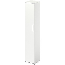 Schäfer Shop Genius Flügeltürenschrank TETRIS WOOD, 6 OH, B 400 x T 421 x H 2270 mm, Höhe inkl. Gleiter, Tür links, weiß 