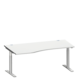 Schäfer Shop Genius Freiformschreibtisch MODENA FLEX, Ansatz links, Breite 1800 mm, Buche