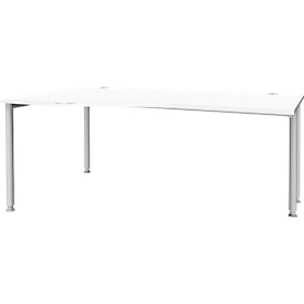 Schäfer Shop Genius Freiformschreibtisch MODENA FLEX, Ansatz links, weiß 