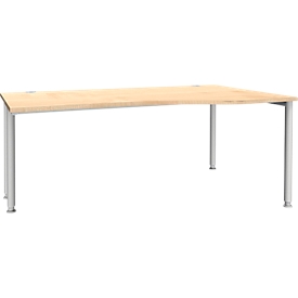 Schäfer Shop Genius Freiformschreibtisch MODENA FLEX, Ansatz rechts, Ahorn 