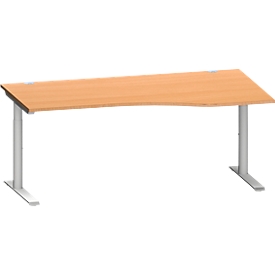 Schäfer Shop Genius Freiformschreibtisch MODENA FLEX, Ansatz rechts, Buche