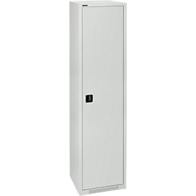 Schäfer Shop Genius FS armario con puerta abatible, acero, con rejillas de ventilación, ancho 545 x fondo 520 x alto 1950 mm, 5 OH, gris claro/gris claro, hasta 250 kg