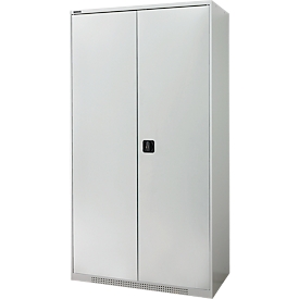 Schäfer Shop Genius heavy duty cabinet FS, sheet steel, W 1055 x D 520 x H 1950 mm, 5 OH, light grey, up to 1000 kg