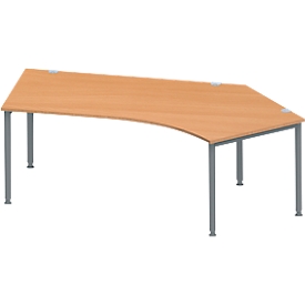 Schäfer Shop Genius hoekbureau MODENA FLEX 135°, aanbouw rechts, beuken/antraciet