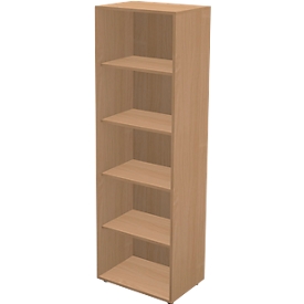 Schäfer Shop Genius Librería TETRIS WALL, 5 HC, ancho 600 x fondo 420 x alto 1880 mm, decoración de haya