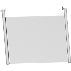 Schäfer Shop Genius Panel lateral trasero, para escritorio W 800 mm, H 466 mm, aluminio blanco