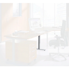 Schäfer Shop Genius Pied de table, étroit, en acier, pour bureau modulaire MODENA FLEX