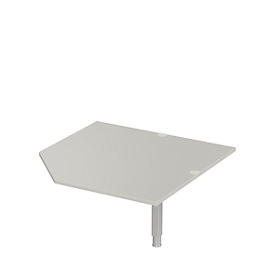 Schäfer Shop Genius Plateau d'angle CAD avec pied, l. 900 x P 900 mm, gris clair 