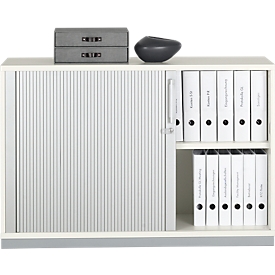 Schäfer Shop Genius Querrollladenschrank 2 OH, B 1200 x T 421 x H 800 mm, weiß 