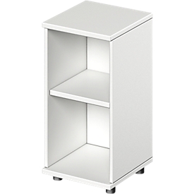 Schäfer Shop Genius Regal TETRIS WOOD, 2 OH, Höhe inkl. Gleiter, B 400 mm, weiß