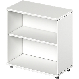 Schäfer Shop Genius Regal TETRIS WOOD, 2 OH, Höhe inkl. Gleiter, B 800 mm, weiss