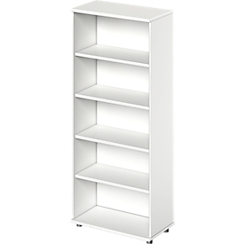 Schäfer Shop Genius Regal TETRIS WOOD, 5 OH, Höhe inkl. Gleiter, B 800 mm, weiß 