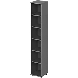 Schäfer Shop Genius Regal TETRIS WOOD, 6 OH, Höhe inkl. Gleiter, B 400 mm, graphit