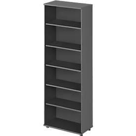 Schäfer Shop Genius Regal TETRIS WOOD, 6 OH, Höhe inkl. Gleiter, B 800 mm, graphit