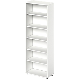 Schäfer Shop Genius Regal TETRIS WOOD, 6 OH, Höhe inkl. Gleiter, B 800 mm, weiß