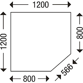 Schäfer Shop Genius Rückseitenblende, für CAD-Platte mit Fuß B 1200 x T 1200 mm, weißaluminium