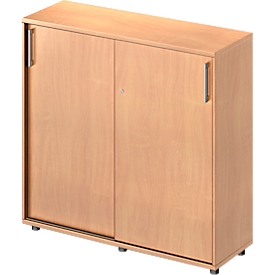 Schäfer Shop Genius Schiebetürenschrank TETRIS WOOD, 3 OH, B 1200 mm, Höhe inkl. Gleiter, Buche-Dekor
