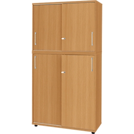 Schäfer Shop Genius Schrankkombination TETRIS WOOD, mit 5 Ordnerhöhen, Platz für bis zu 60 Standardordner, Buche-Dekor 