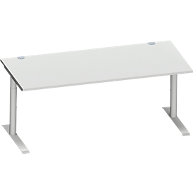 Schäfer Shop Genius Schreibtisch MODENA FLEX, 1800 x 800 mm, lichtgrau
