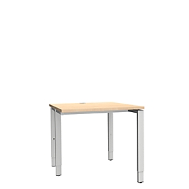 Schäfer Shop Genius Schreibtisch MODENA FLEX, 4-Fuß-Rechteckrohr, einseitig, B 800 mm, Ahorn 