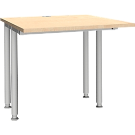 Schäfer Shop Genius Schreibtisch MODENA FLEX, Breite 800 mm, beidseitig verkürzt, Ahorn