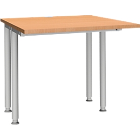 Schäfer Shop Genius Schreibtisch MODENA FLEX, Breite 800 mm, beidseitig verkürzt, Buche 