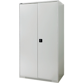 Schäfer Shop Genius Schwerlastschrank FS, Stahlblech, B 1055 x T 620 x H 1950 mm, 5 OH, lichtgrau, bis 1000 kg