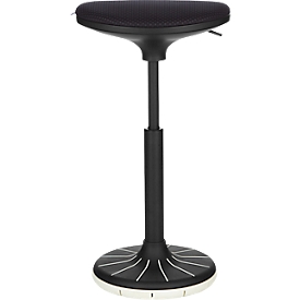 Schäfer Shop Genius Steh-/Sitzhilfe SSI PROLINE P 3-D, ergonomisch, patentierte Sohle, höhenverstellbar, B 380 x T 320 x H 570-790 mm, schwarz/schwarz-weiß